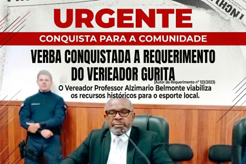 Vereador Gurita Viabiliza Recursos Federais para Requalificação do Campo do T. Viela